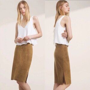 Aritzia Wilfred Free Brown Pencil Skirt in Size Double Zero